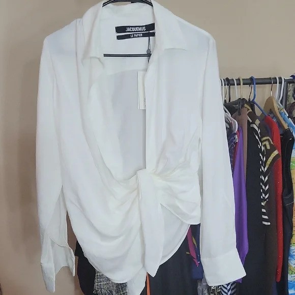 Jacquemus Le Papier - White Top US Size 2 - Picture 6 of 12